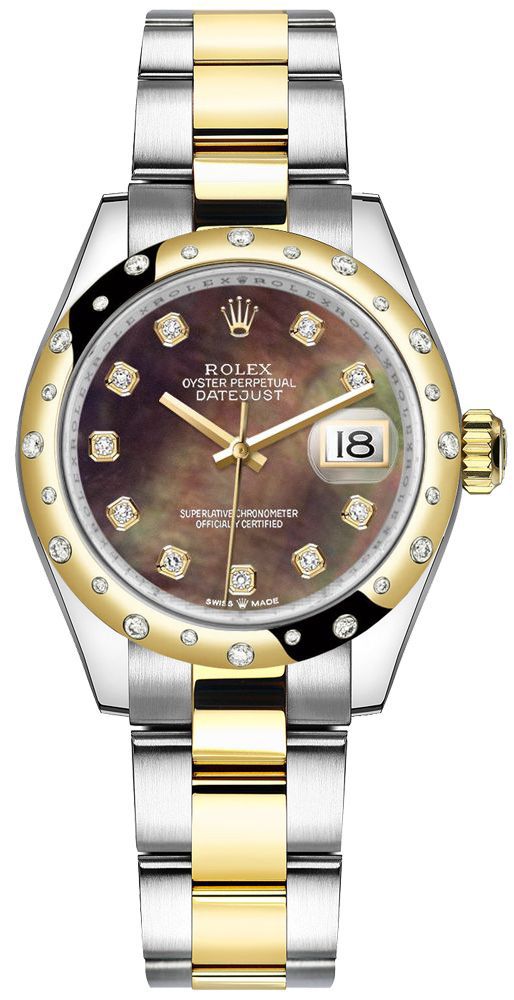 rolex datejust 31 diamantierte stundenmarkierungen damenuhr 278343rbr